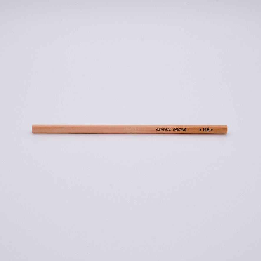 Wooden pencil with 'General Writing' branding on a light gray background