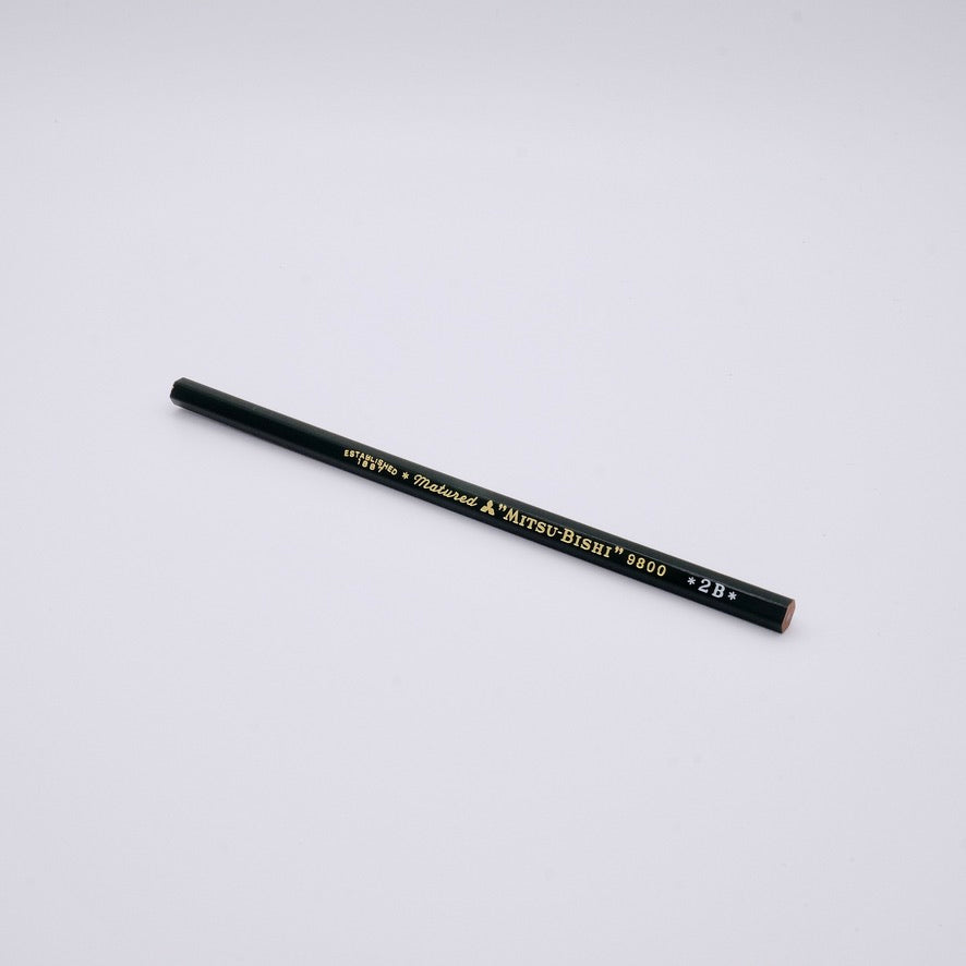 pencil with gold text on a light gray background