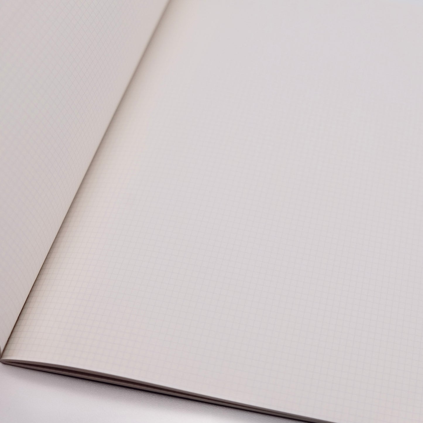 Close-up of notebook with tiny grid pages